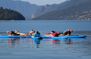 SUP-Yoga Katsegeln.Comersee